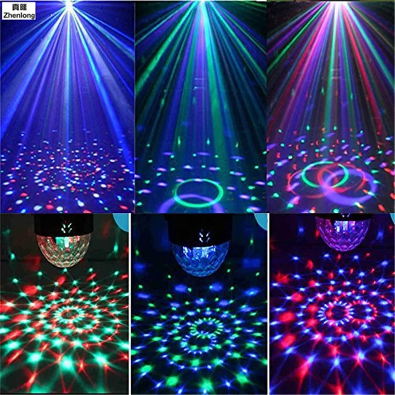 7 цветов DJ диско шар Lumiere 5 Вт Активизированный голосом лазерный проектор RGB