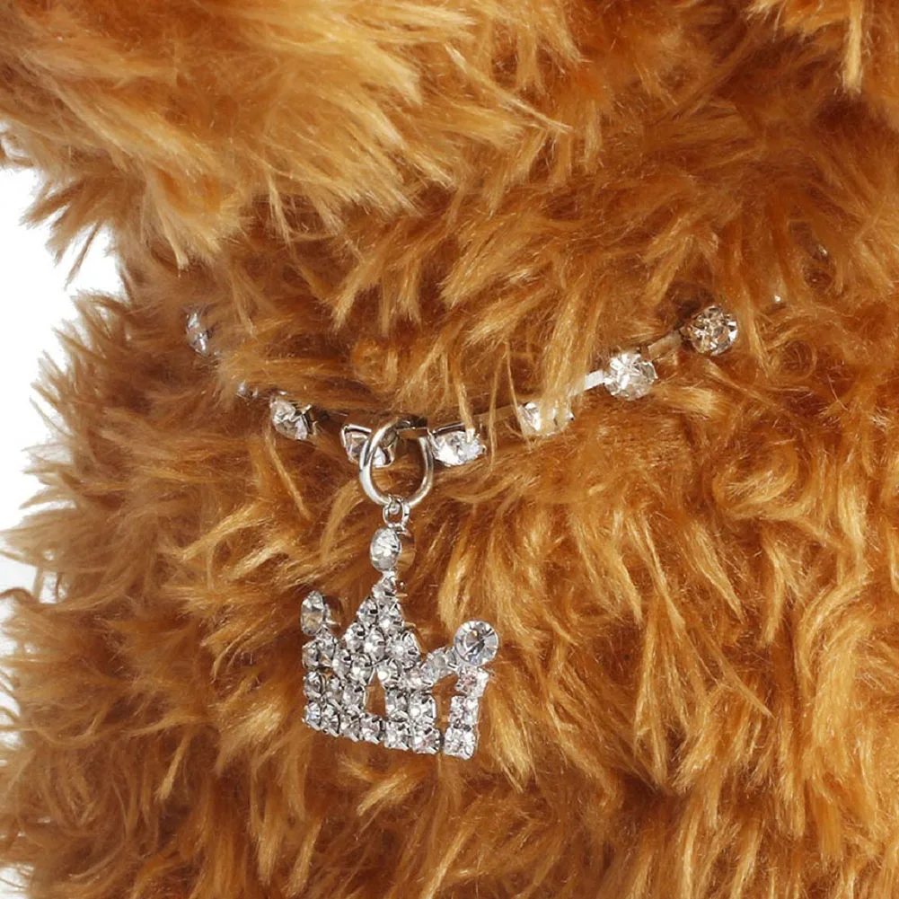 Crown Pendant Dog Cat Puppy Collar Rhinestone Necklace Outdoor Pet Accessories | Дом и сад