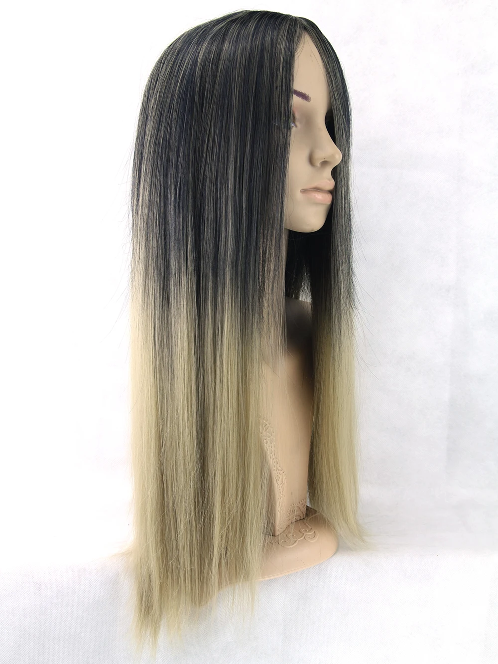 Soowee 6 цветов длинные прямые черные до серые Омбре волосы кусок термостойкие