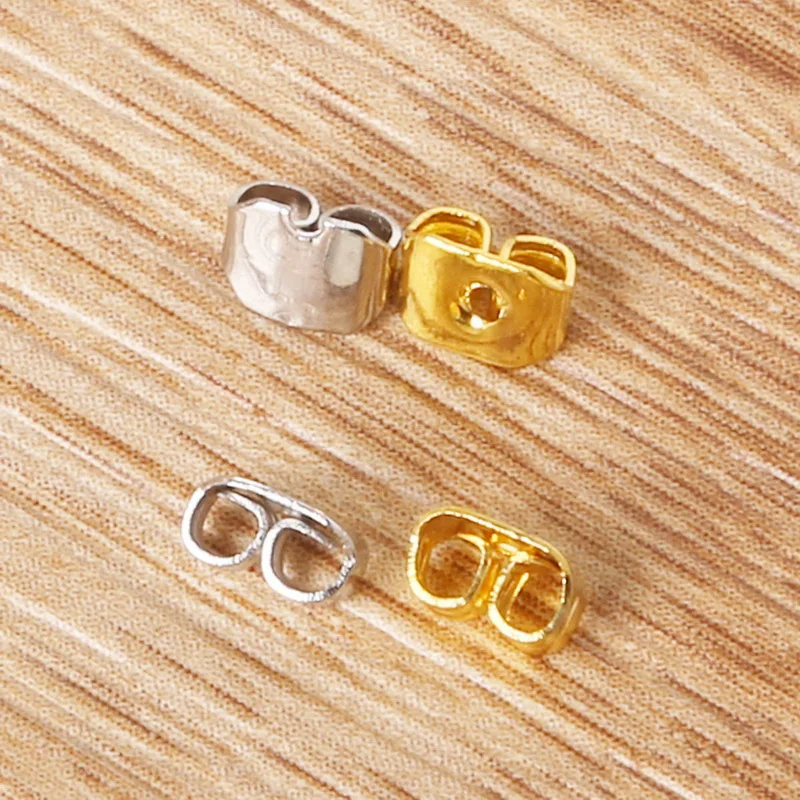 

Fashion 600pcs/lot 2 Colors Earrings Women Metal Ear Plugs Blocked Earring Back Stud Earring Stopper DIY Jewelry Accessories