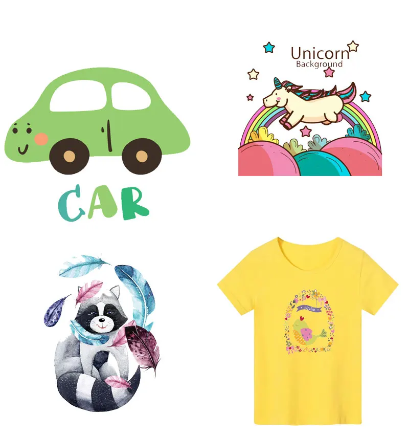 Одежда с изображением милых животных рисунком собачки и котика детская нашивки