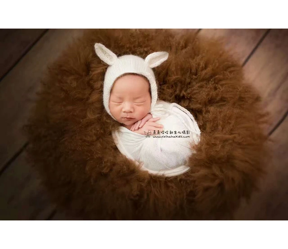 Круглая сиреневая кудрявая валяная ткань слойное одеяло покрывало из флокати