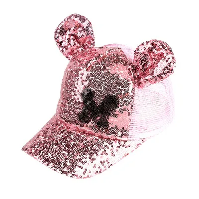 pink BINGYUANHAOXUAN,,, детские шапки с ушками, снэпбэк кепки, бейсболки с ушками, смешные шапки на весну и на лето, шапки в стиле хип-хоп для мальчиков, кепки - Цвет: pink