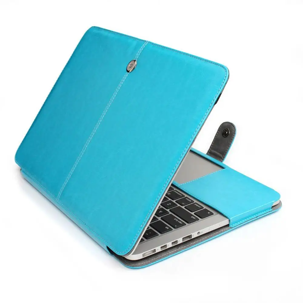 Sky blue Горячая Бизнес кобура pu кожаный чехол для Apple MacBook Air Pro retina 11 12 13,3 15,4 Pro 13 15 дюймов с сенсорной панелью - Цвет: Sky blue
