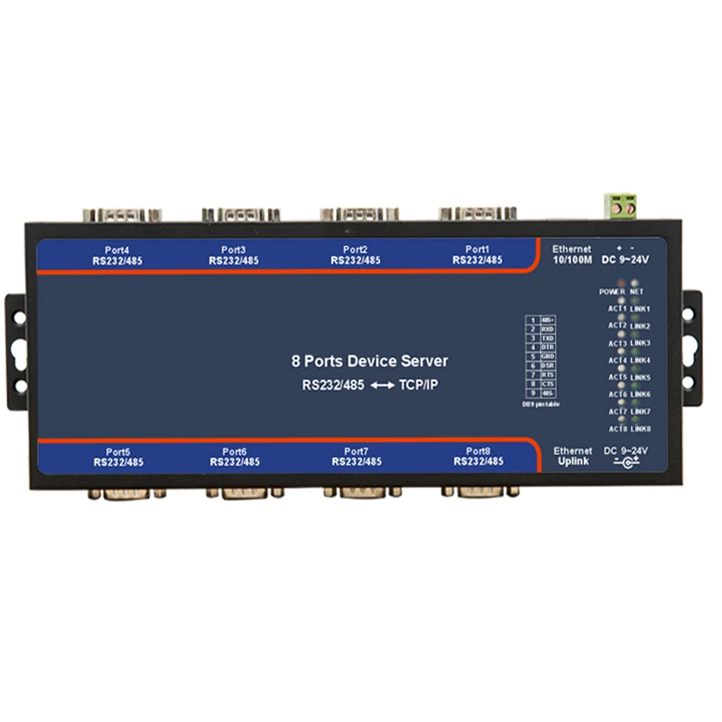 Serial port server 8 RS232/485 serial to Ethernet network transmission equipment | Обустройство дома