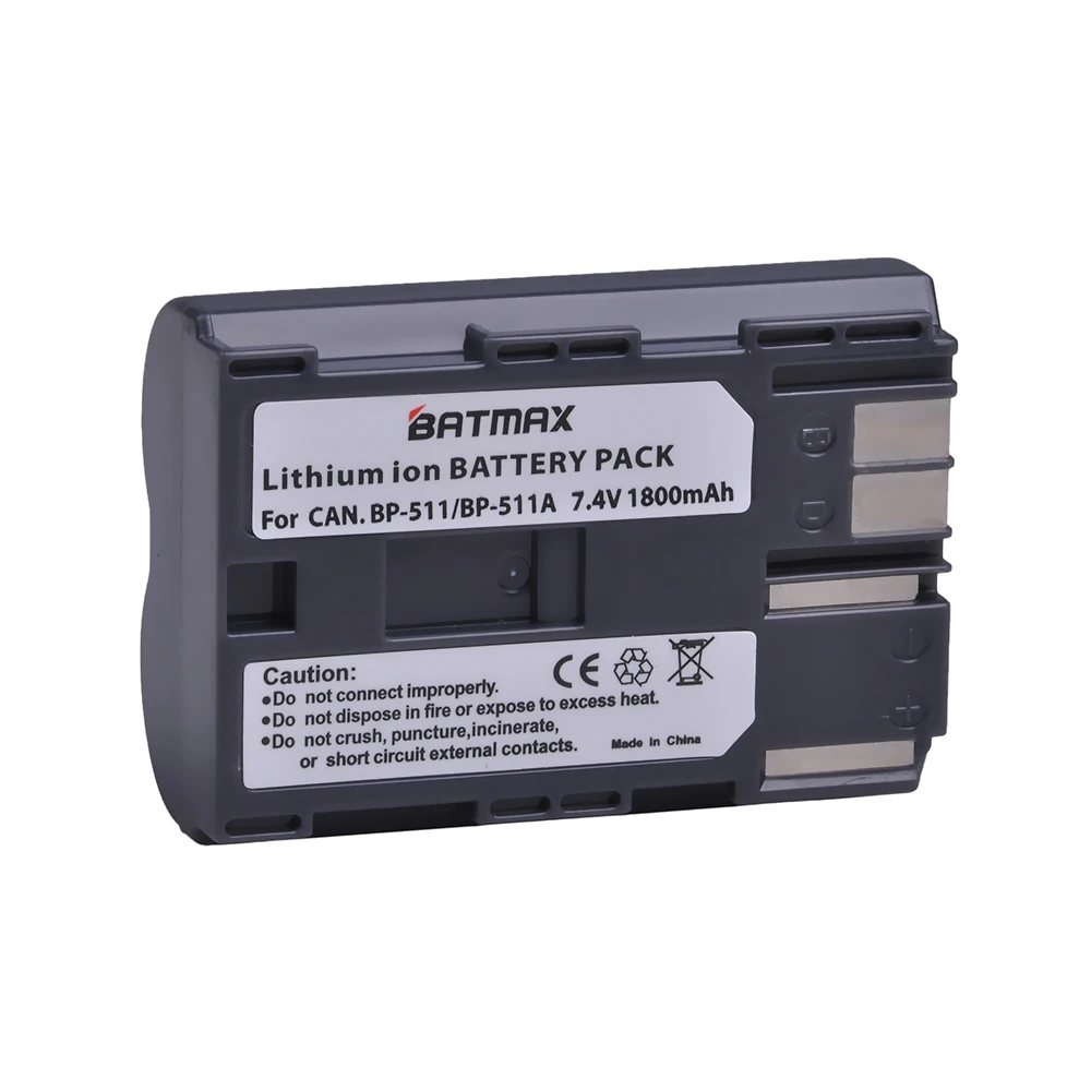 1X BP-511 BP511 BP511A аккумулятор + двойное зарядное устройство USB для цифровой камеры Canon