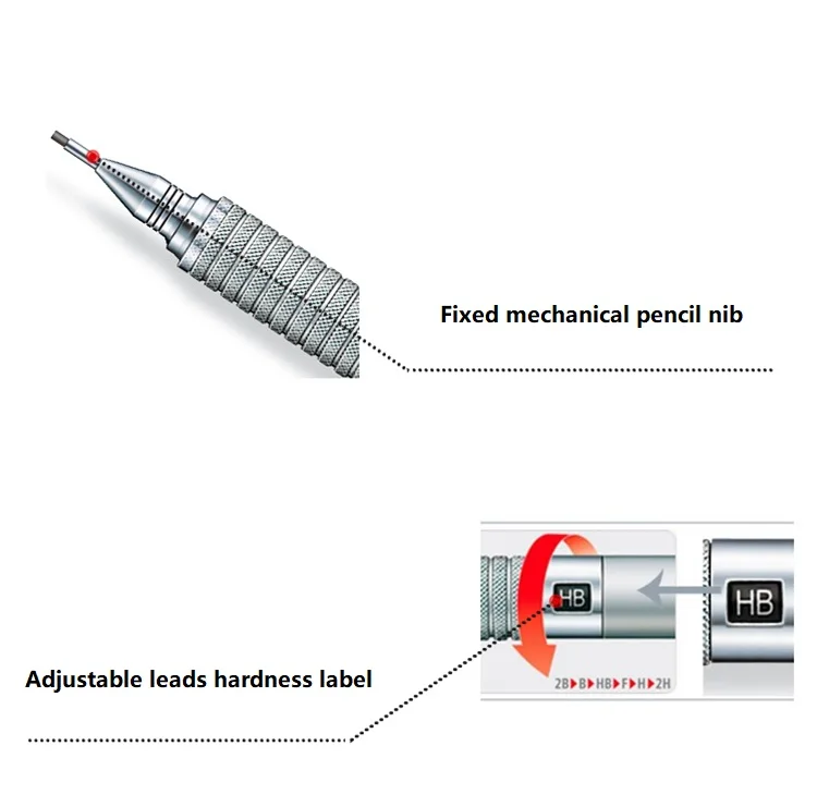 Staedtler 925 25 металлическая ручка механический карандаш 0,3/0,5/0,7/0,9/1,3/2,0 мм автоматический сварочный аппарат с карандашным рисунком дизайн письменные принадлежности