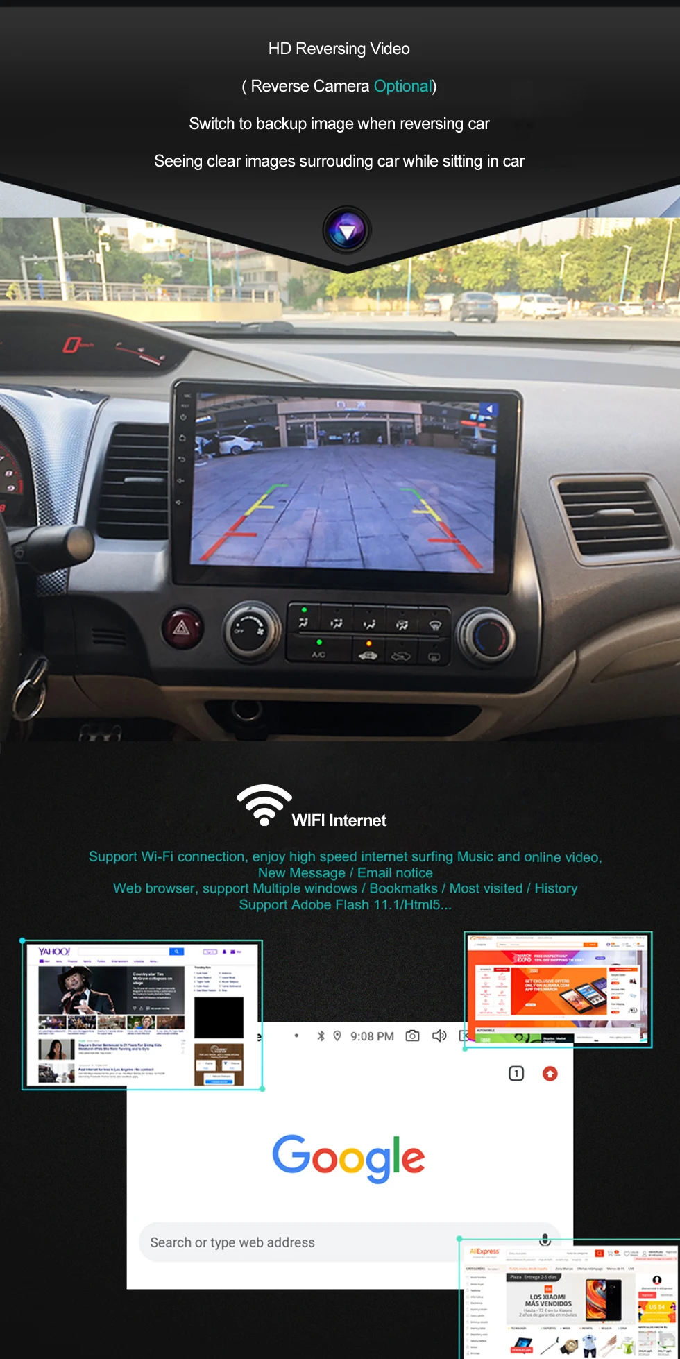 Подходит для Lexus ES Toyota windom автомобиля gps Bluetooth Радио Android 8,1 4-х ядерный Процессор 2.5D закаленное взрывозащищенное стекло HD экран головное устройство