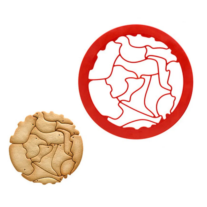 Головоломка печенья резак мультфильм Круглый 15 видов птицы в форме животных ABS