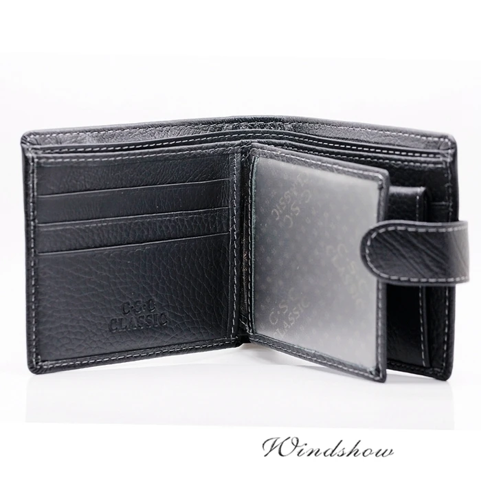Черная натуральная кожа billetera cartera двойные клатчи кошельки мужские ID Кредитная