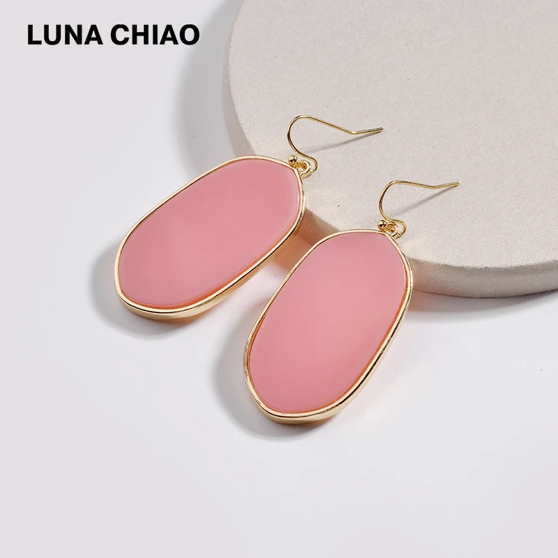 Женские серьги капельки LUNA CHIAO Популярные яркие акриловые пластины из смолы и 10
