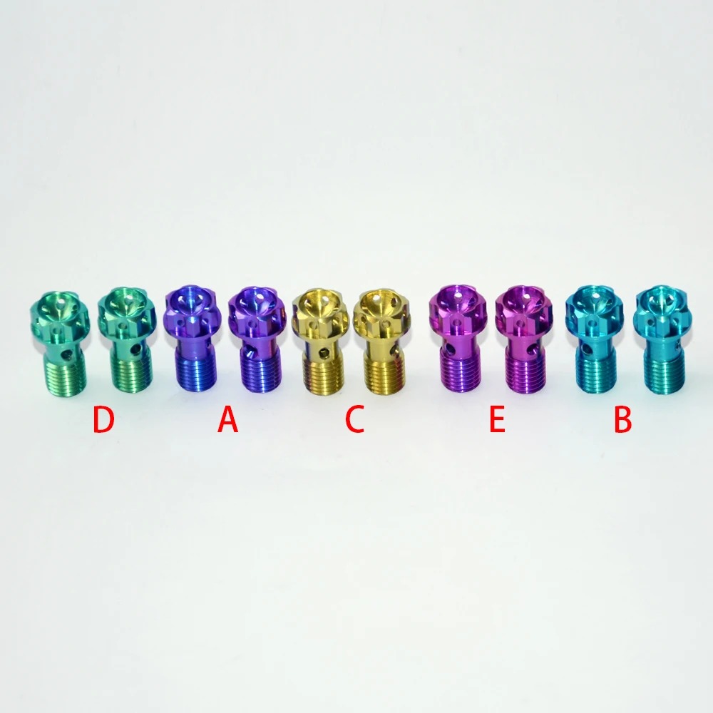 10 шт. тормозной суппорт мотоцикла титановый болт банджо масляный дренажный