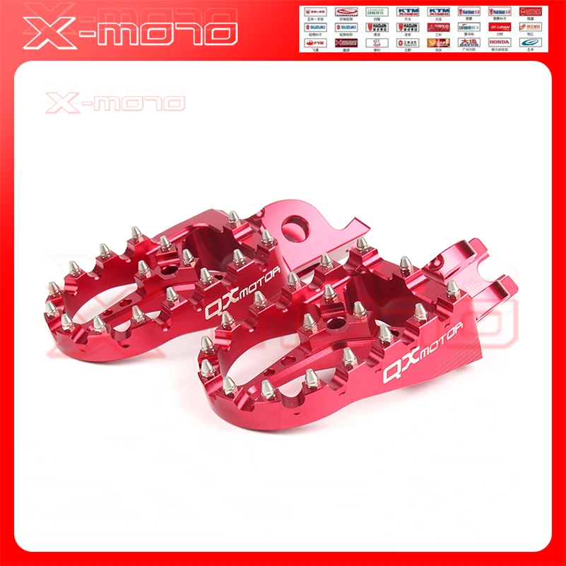 Красный ЧПУ Заготовка MX подножки подставки педали подножки для CR crf450r crf 450 crf250r crf250x CR125/250 МОТОЦИКЛ