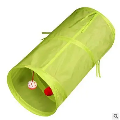 

Pet products cat toys cat loop paper double channel tunnel folding channel intelligence puzzle toy drill bucket
