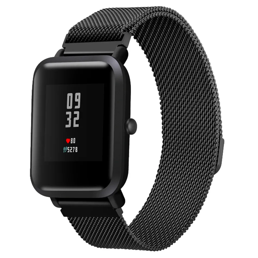 Браслет из нержавеющей стали часы ремешок для Xiaomi Amazfit Bip Молодежные часы дропшиппинг#5,6