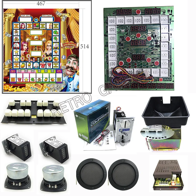 Марио игровой автомат DIY набор частей шкафа для игры источник питания печатной