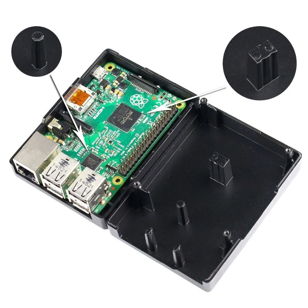 Чехол для Raspberry Pi 3 Алюминиевый металлический защитный корпус с теплоотводом