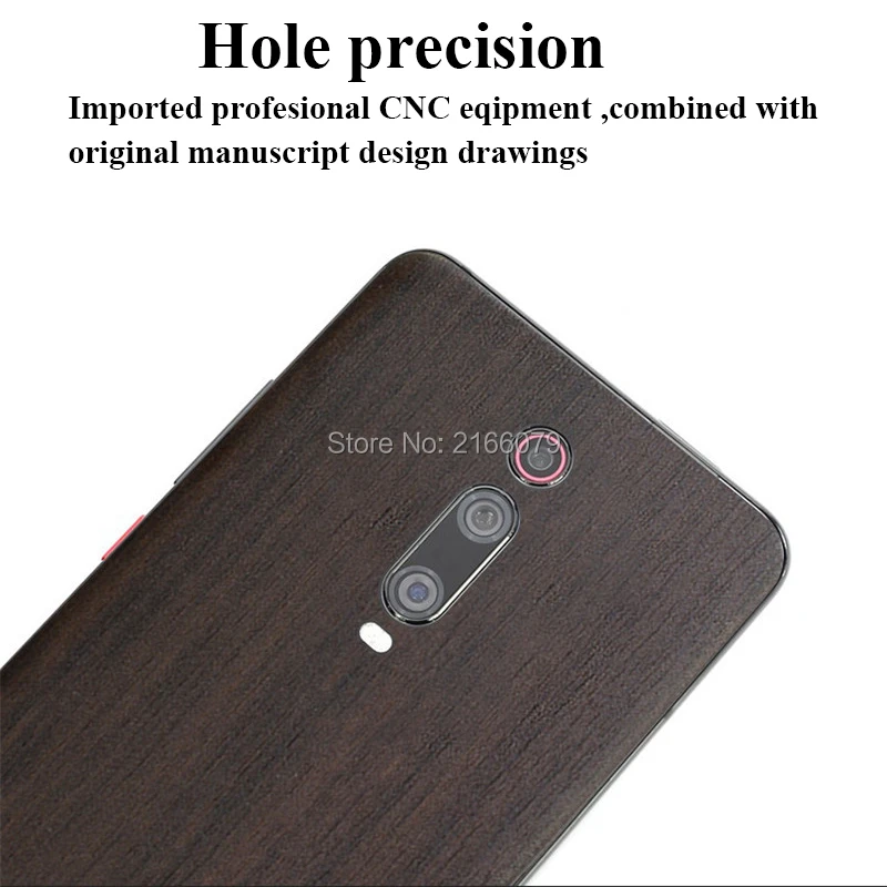 For Xiaomi Redmi K20 Mi 9T Pro K20Pro Back Cover 3D Imitation Wood Grain Protection Skin Decal Protect Sticker Film (Not a Case |