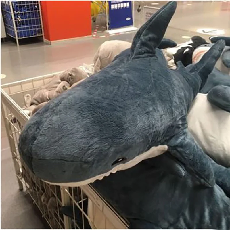 

hot sell handsome 140cm big shark Plush toys The great white shark dolls Hold pillow Birthday present