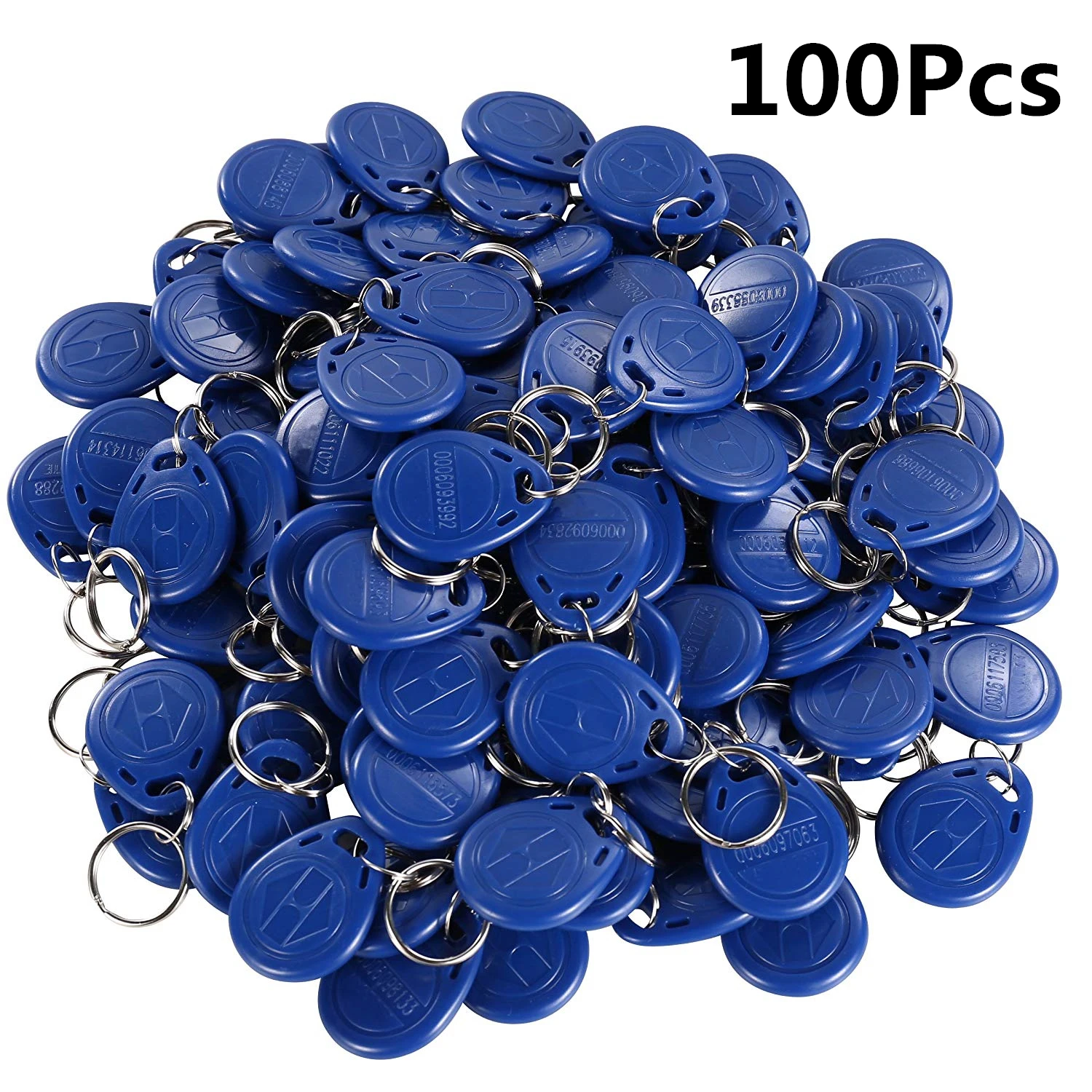 Wholesale 100Pcs Contactless 125khz RFID Proximity ID Card Token Keyfobs TK4100 EM4100 Chip Access Control Keychain Key Tags