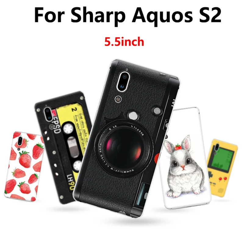 Модный мультяшный Ретро Чехол для Sharp Aquos S2 мягкие силиконовые чехлы FS8010 задняя