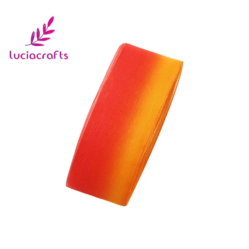 Color 10 Lucia crafts 10y 25 мм ленты из органзы градиентного цвета для свадьбы домашний декор рукоделие Подарочная упаковка аксессуары ручной работы P0201 - Цвет: Color 10