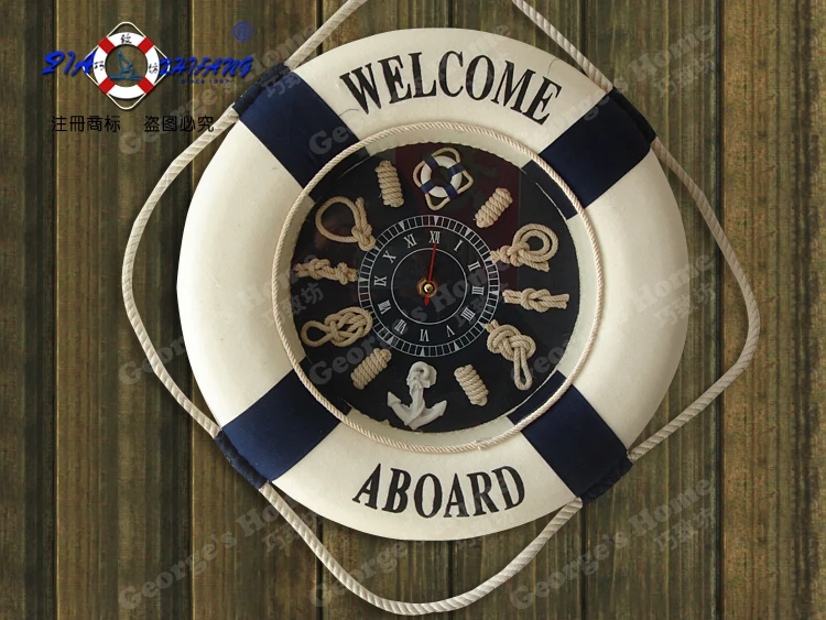 Часы Life Ring пляжные морские корабль Декор настенные часы креативные для гостиной