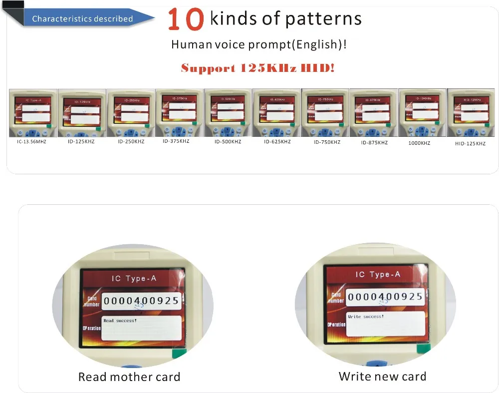 Обновленная версия на английском языке 10 Частота RFID Копир ID/IC считыватель писатель/копия M1 13,56 МГц Sector0 зашифрованный+ 30 шт. 3 вида тегов