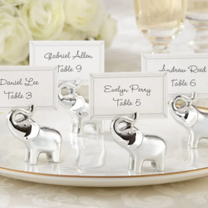 Креативный Золотой/Серебряный зажим для сидения слона модный подарок Свадебная
