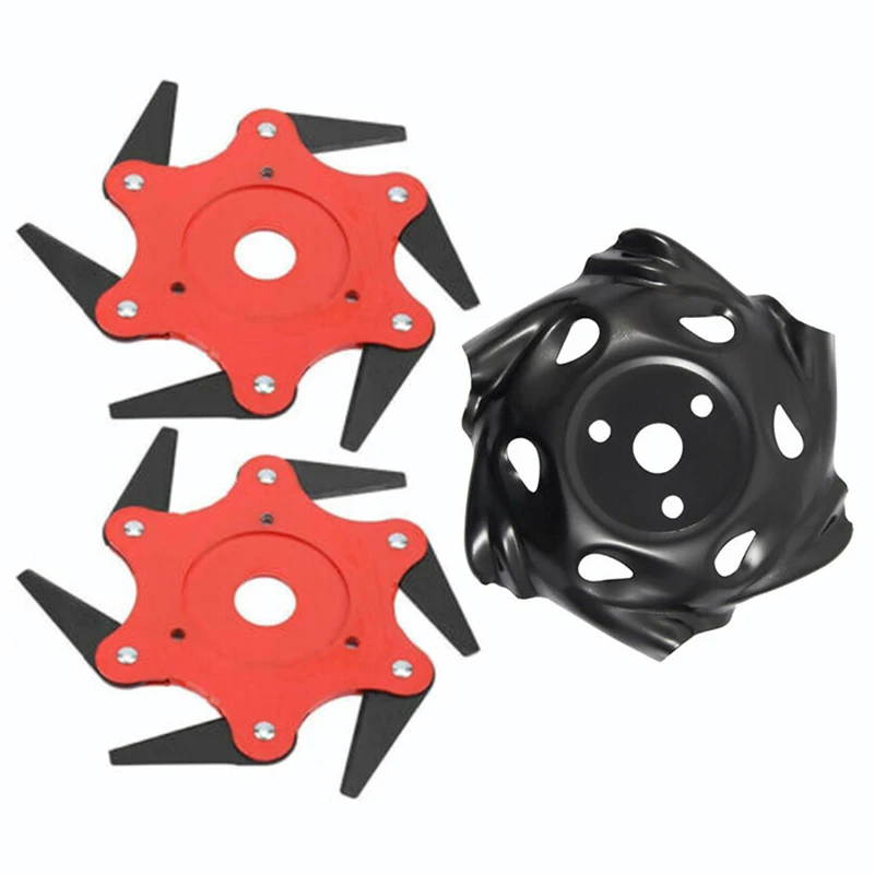 Yhigh2Pcs/набор 6 стальные бритвы газонокосилка триммер головка резак + прополка