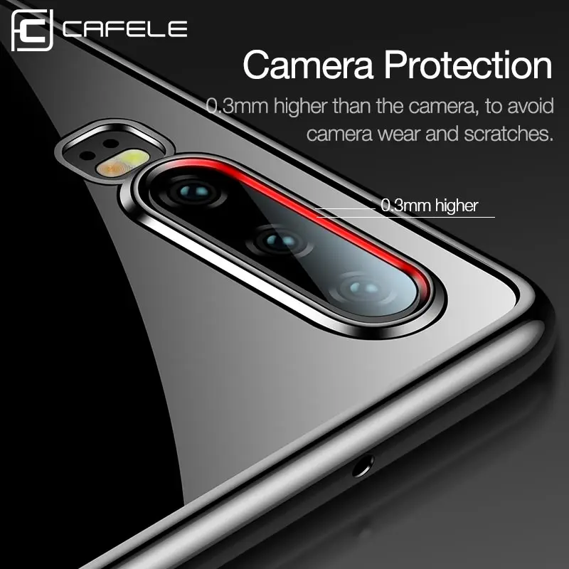CAFELE силиконовый чехол с покрытием для Huawei P30 Прозрачный задний протектор