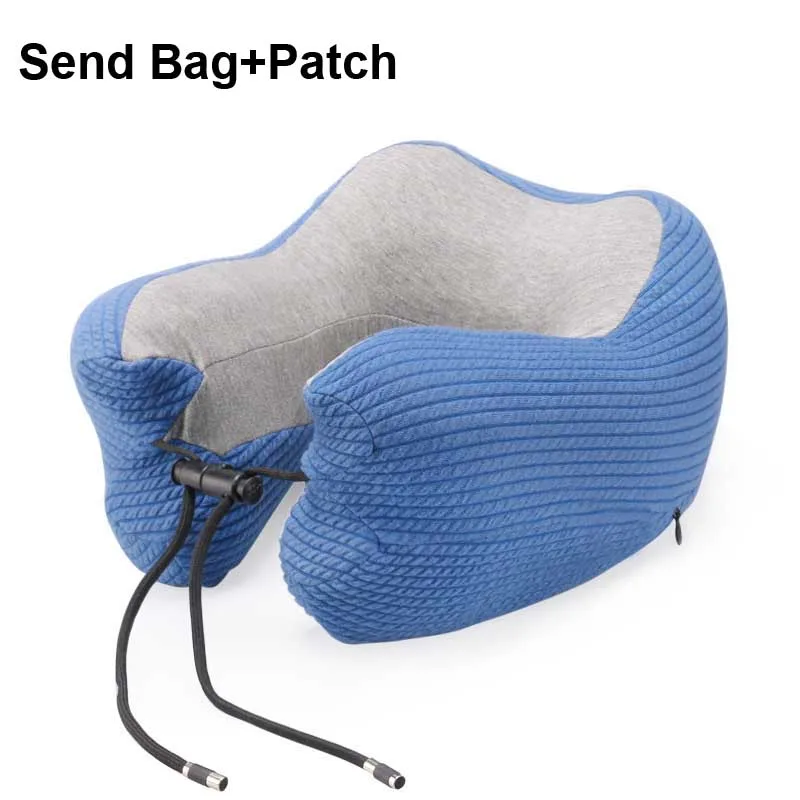 blue(bag patch) U-образная подушка для путешествий на шею для автомобиля, для путешествий, Воздушный самолет, для офиса, пены памяти, подушка для дома, подголовник - Цвет: blue(bag patch)