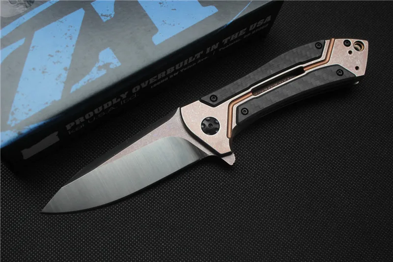 Новинка MIKER ZT0801CF шарикоподшипник складной нож D2 Титан углеродное волокно Кемпинг