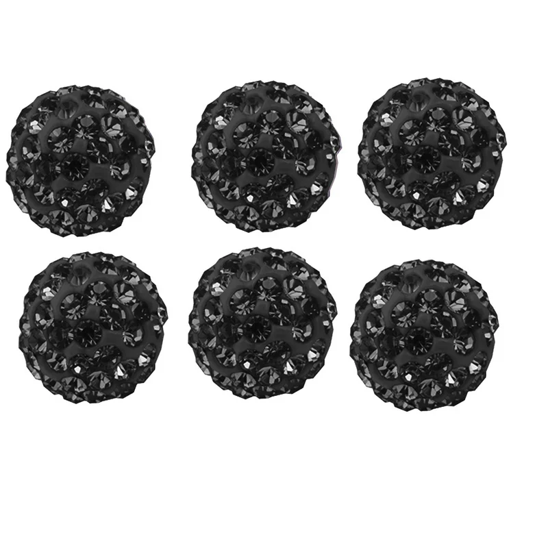 HB27-8mm-black Eudora 6 шт. хрустальный шар Ангел звонящий синий черный фиолетовый прозрачный хрустальный шар для 8 мм медальон клетка кулон женские ювелирные аксессуары - Окраска металла: HB27-8mm-black