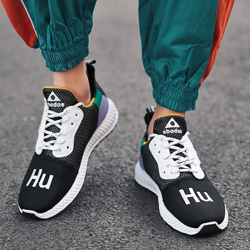 Hemmyi Mens Sneakers Casual Shoes Mesh Breathable Male Schuhe Spring Fashion Lace-Up Rubber Sole Chaussure Homme Trainers | Обувь
