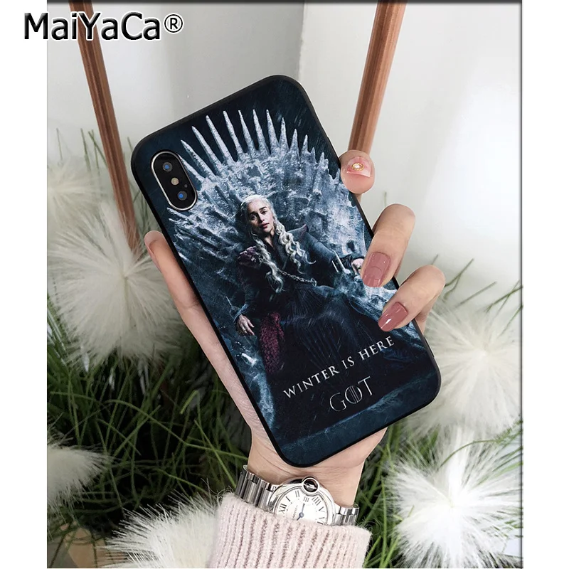 MaiYaCa Игра Престолов Дейенерис Таргариен ТПУ мягкий высококачественный чехол для телефона для iPhone 5 5Sx 6 7 7plus 8 8Plus X XS MAX XR
