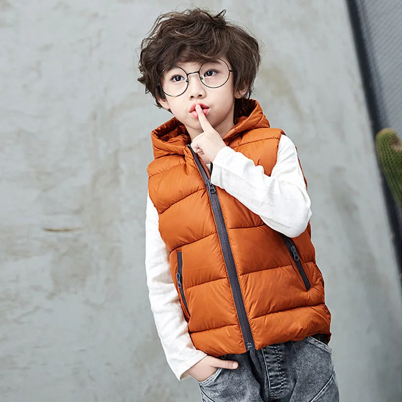 Детские жилеты с капюшоном теплая куртка для маленьких девочек верхняя одежда