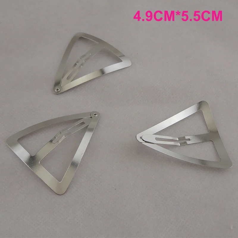 5.5cm triangle clips 20 шт. 4,6 см 5,5 см 6,5 см Серебряный треугольник Металическая защелка для женщин девочек простые заколки для волос боковые заколки - Цвет: 5.5cm triangle clips