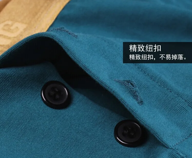 Удобные хлопковые мужские шорты боксеры с золотым ремешком на талии пуговицами