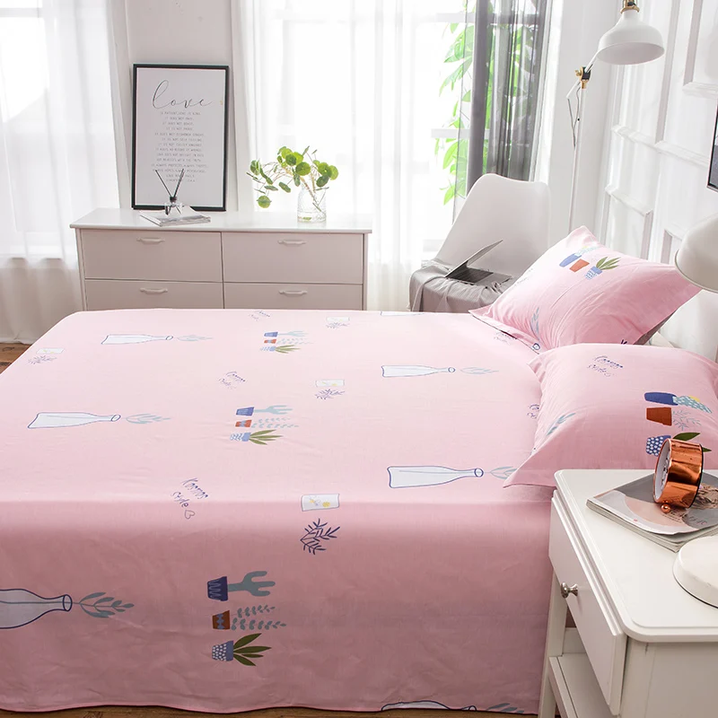 Розовый комплект из 3 предметов с рисунком мультфильма хлопок 200x230 см 230x245 5