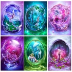 Красочная девушка животное 5D Вышивка-Шитье Сделай Сам свадебный Декор смоляная Мозаика diy алмазная живопись 3d наборы крестиков RA2414