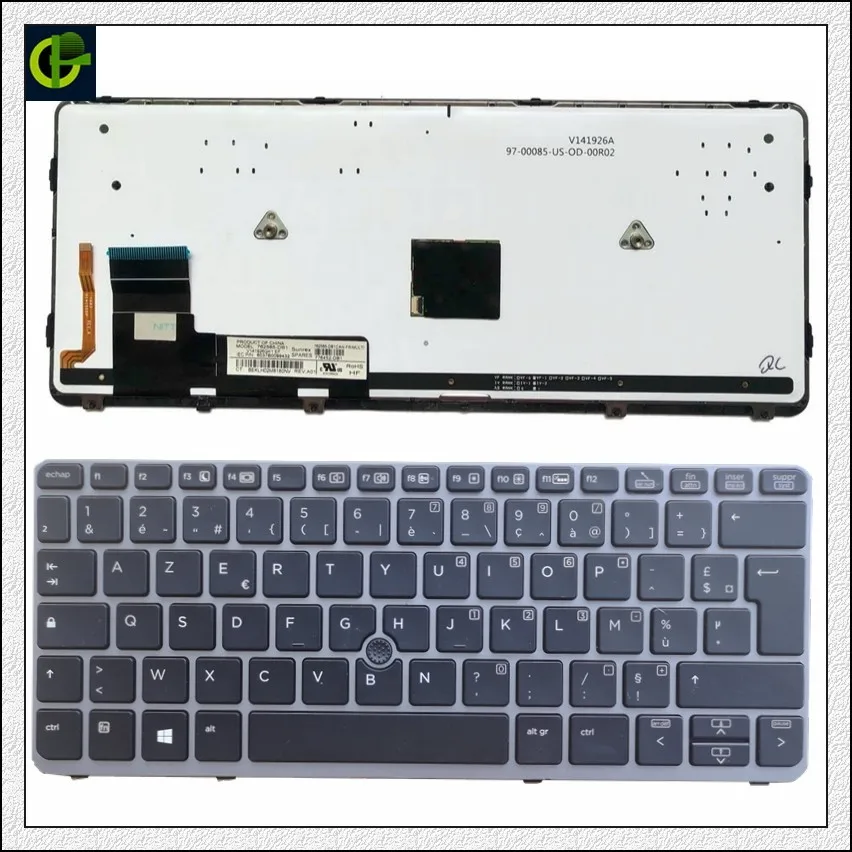 Французская Azerty Оригинальная клавиатура с подсветкой для HP Elitebook 720 G1 G2 725 820 FR