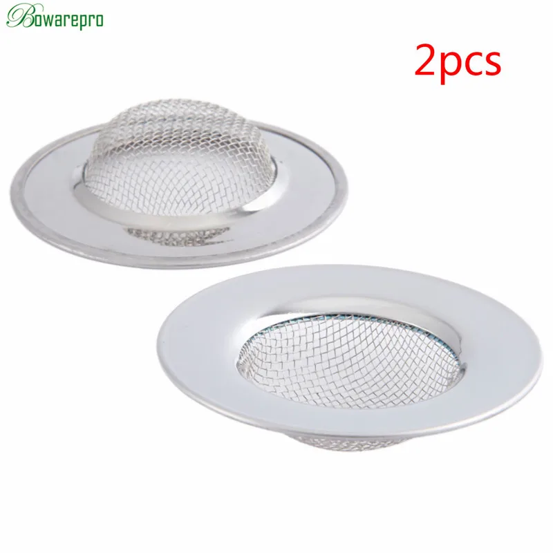 

2Pcs New Sink Drain Kitchen Waste Filter Catcher Stopper Shower Drain Hole Filter Metal Sink Strainer 11.3/9/7/6.4/5.3cm