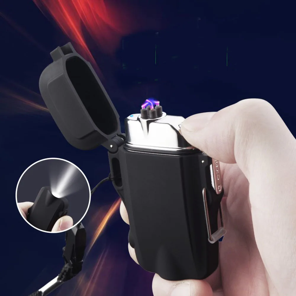 1 PC Multi-function USB Lighter Outdoor Camping With Flishlight Nice Gift Waterproof Charging Good | Дом и сад