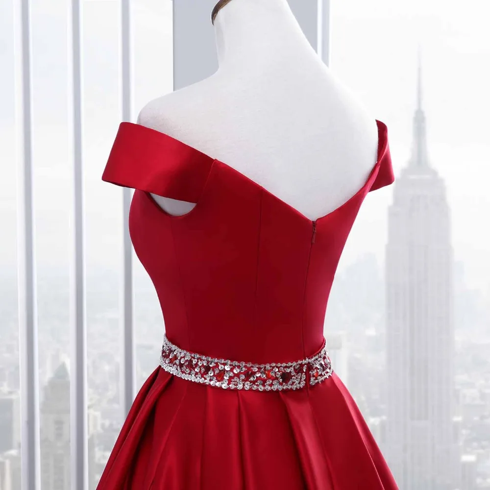 Простые коктейльные платья а силуэта атласные элегантные женские бордовые