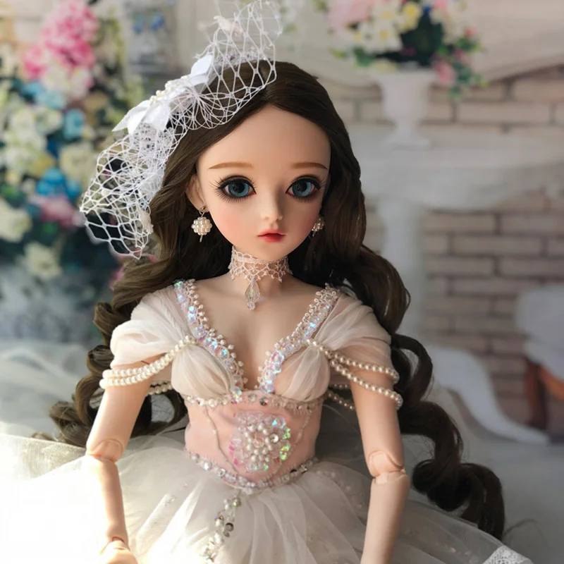 Синий 1/3 BJD 60 см куклы игрушки высшего качества китайская Кукла 18 шарниров BJD шаровая шарнирная кукла Мода девушка подарок игрушки для девочек модифицированная версия - Цвет: Синий