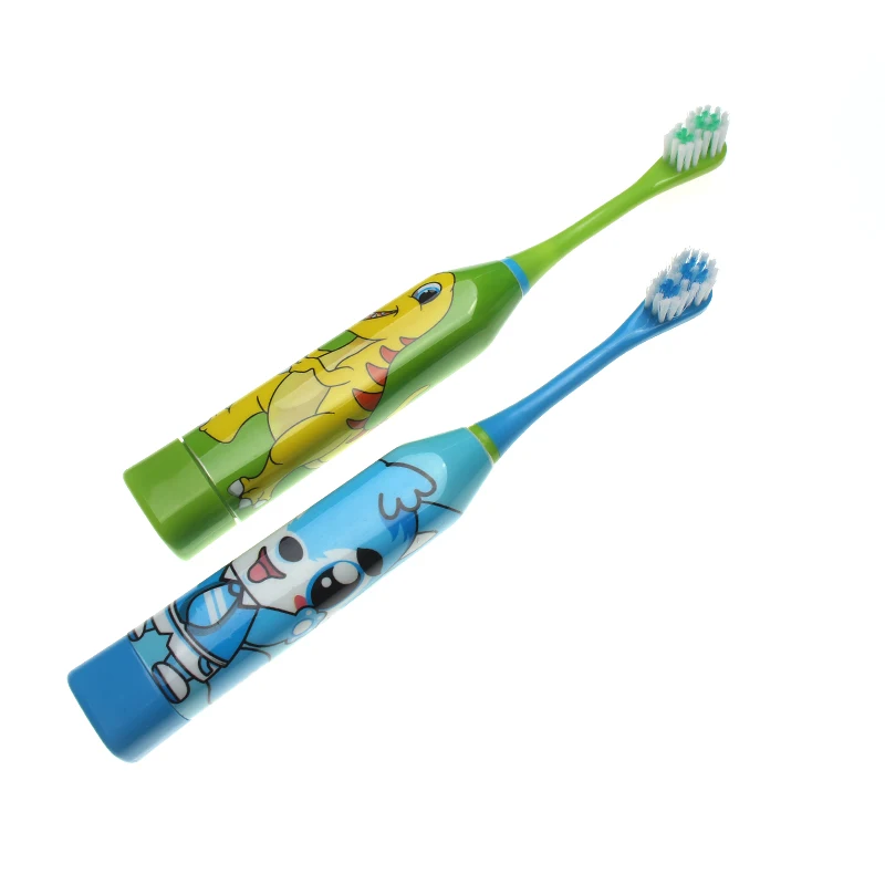 GOODPI Детская электрическая зубная щетка с 2 шт. головкой мультяшным рисунком