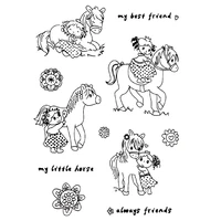 my little horse always friends scrapbook diy photo cards account rubber stamp clear stamp transparent handmade card stamp
