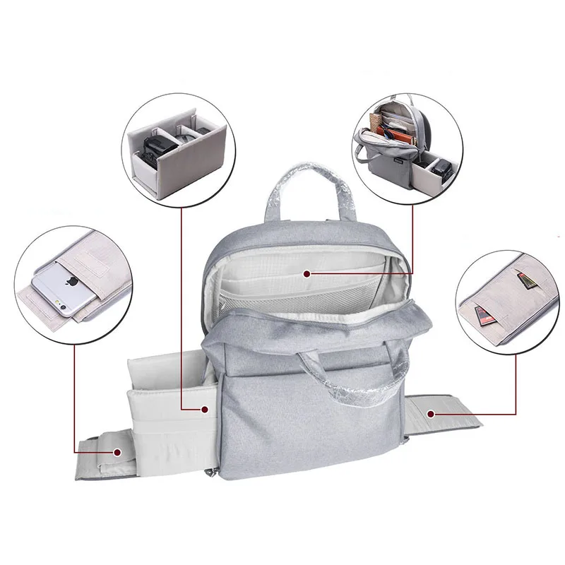 Дорожная DSLR/SLR сумка для хранения камеры с usb портом зарядки многофункциональная