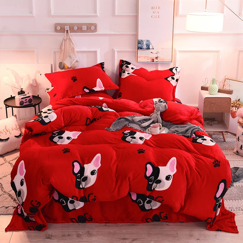 Комплект постельного белья Роскошная флисовая постельных принадлежносте с